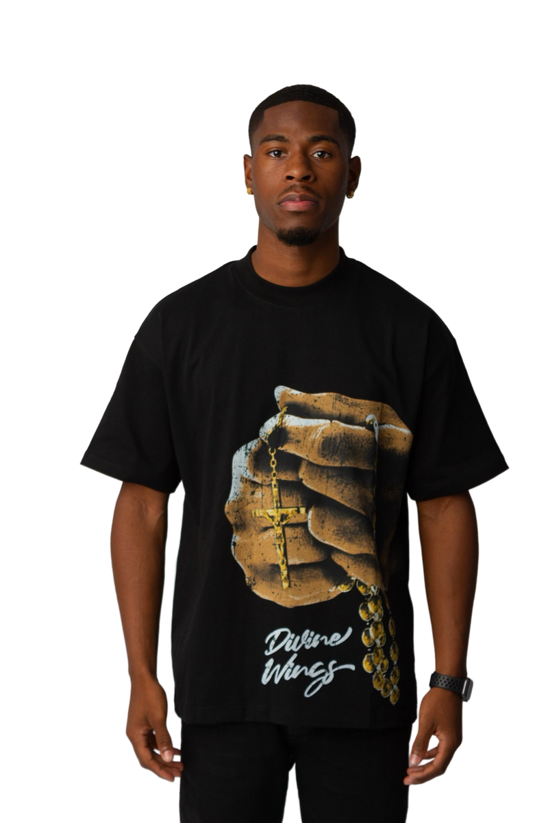 Have Faith Oversized Tee Black