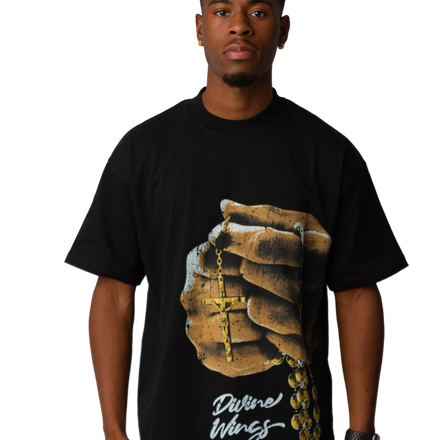 Have Faith Oversized Tee Black